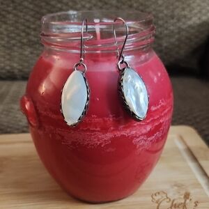 Elegant Silver and White Earrings